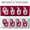 YouTheFan Officially-Licensed NCAA Set of 8 Cornhole Bags – All Weather Dual Sided Slide & Stop – Regulation Size with Carry case(Oklahoma Sooners)