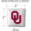 YouTheFan Officially-Licensed NCAA Set of 8 Cornhole Bags – All Weather Dual Sided Slide & Stop – Regulation Size with Carry case(Oklahoma Sooners)