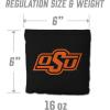 YouTheFan Officially-Licensed NCAA Set of 8 Cornhole Bags – All Weather Dual Sided Slide & Stop – Regulation Size with Carry case(Oklahoma State Cowboys)