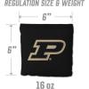 YouTheFan Officially-Licensed NCAA Set of 8 Cornhole Bags – All Weather Dual Sided Slide & Stop – Regulation Size with Carry case(Purdue Boilermakers)