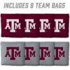 YouTheFan Officially-Licensed NCAA Set of 8 Cornhole Bags – All Weather Dual Sided Slide & Stop – Regulation Size with Carry case(Texas A&M Aggies)