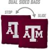 YouTheFan Officially-Licensed NCAA Set of 8 Cornhole Bags – All Weather Dual Sided Slide & Stop – Regulation Size with Carry case(Texas A&M Aggies)