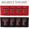 YouTheFan Officially-Licensed NCAA Set of 8 Cornhole Bags – All Weather Dual Sided Slide & Stop – Regulation Size with Carry case(Texas Tech Red Raiders)