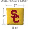 YouTheFan Officially-Licensed NCAA Set of 8 Cornhole Bags – All Weather Dual Sided Slide & Stop – Regulation Size with Carry case(USC Trojans)