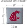 YouTheFan Officially-Licensed NCAA Set of 8 Cornhole Bags – All Weather Dual Sided Slide & Stop – Regulation Size with Carry case(Washington State Cougars)