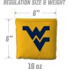 YouTheFan Officially-Licensed NCAA Set of 8 Cornhole Bags – All Weather Dual Sided Slide & Stop – Regulation Size with Carry case(West Virginia Mountaineers)