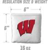 YouTheFan Officially-Licensed NCAA Set of 8 Cornhole Bags – All Weather Dual Sided Slide & Stop – Regulation Size with Carry case(Wisconsin Badgers)