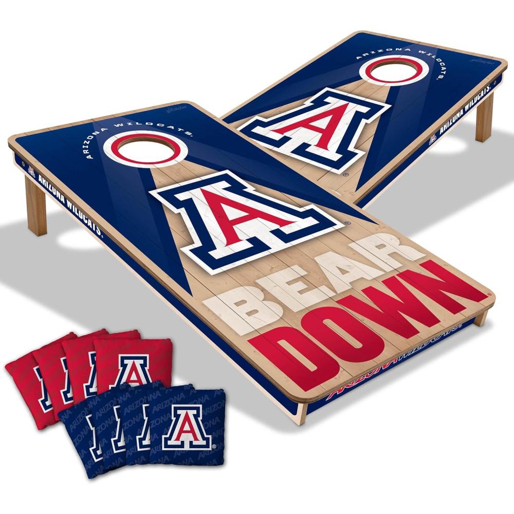 imageYouTheFan NCAA 2 x 4 Slogan Series Professional Wood Cornhole Game with Logo BagsArizona Wildcats