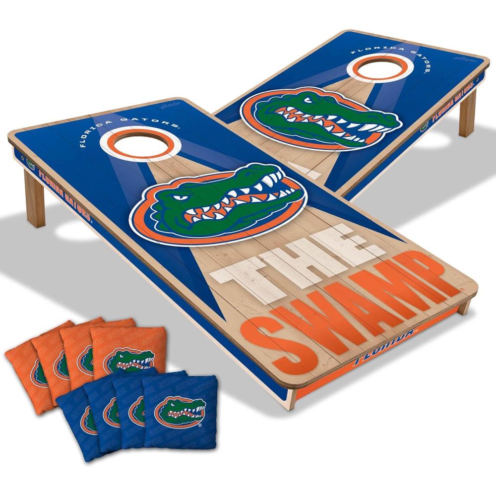 imageYouTheFan NCAA 2 x 4 Slogan Series Professional Wood Cornhole Game with Logo BagsFlorida Gators
