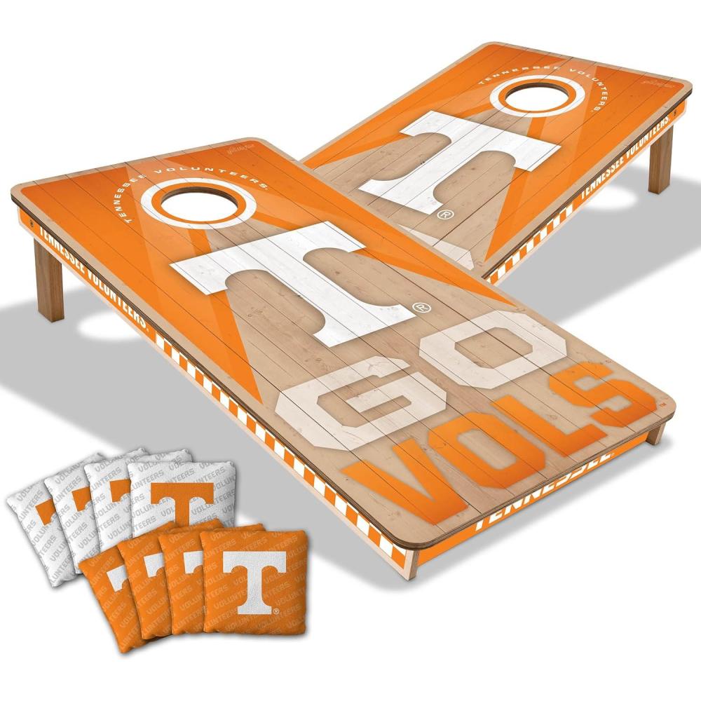 imageYouTheFan NCAA 2 x 4 Slogan Series Professional Wood Cornhole Game with Logo BagsTennessee Volunteers