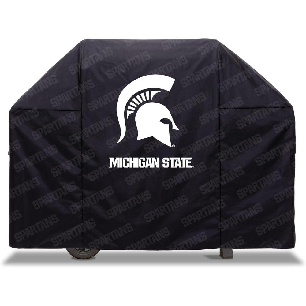 imageYouTheFan NCAA Heavy Duty Waterproof Grill Cover  UV Resistant Durable Polyester BBQ Cover Weatherproof Protection for Outdoor Gas or Charcoal Grills for Grills up to 5 WideMichigan State Spartans