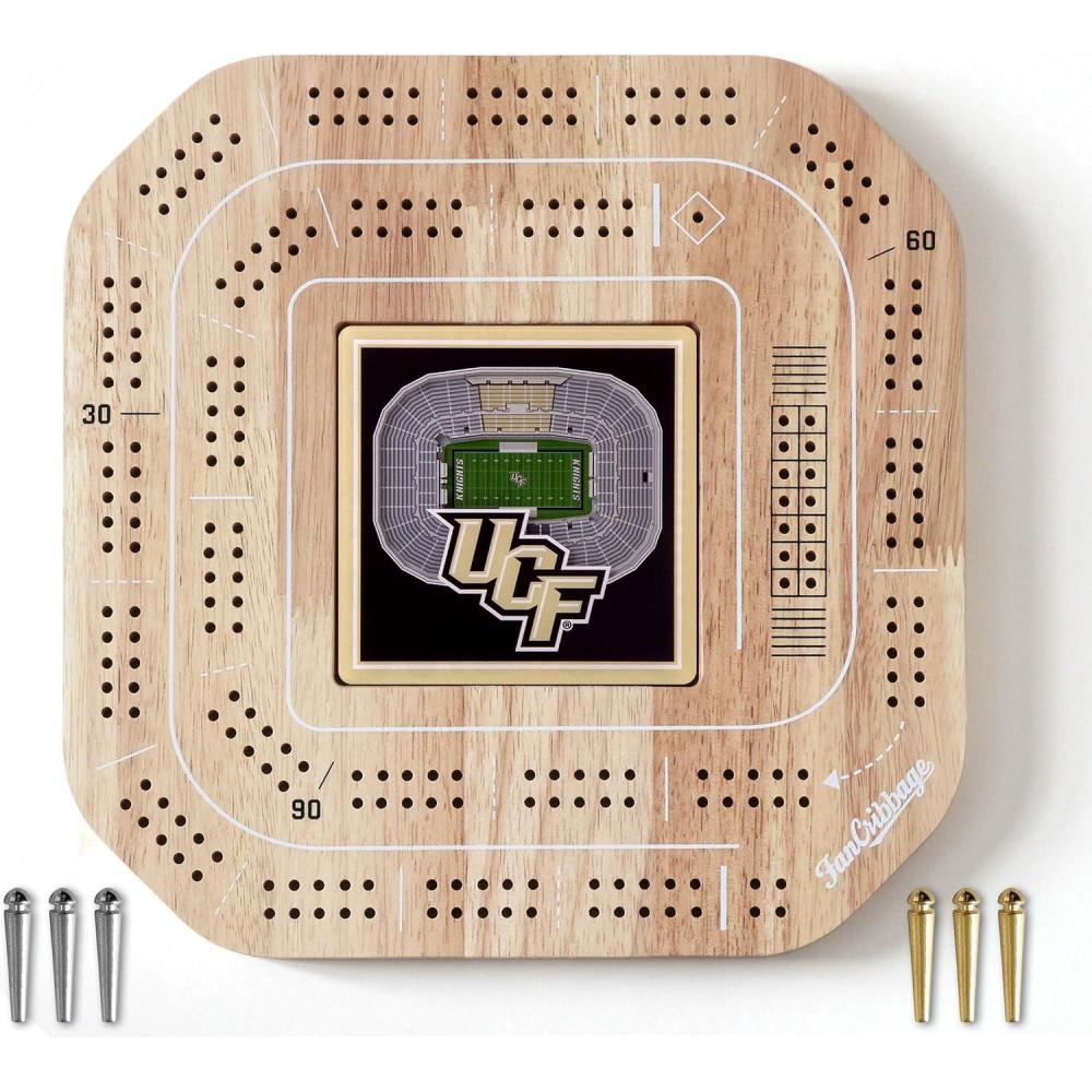 imageYouTheFan NCAA Licensed Fan Cribbage Wood Board GameCentral Florida Knights