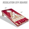 YouTheFan NCAA 2′ x 4′ Slogan Series Professional Wood Cornhole Game with Logo Bags(Alabama Crimson Tide)