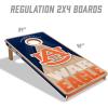YouTheFan NCAA 2′ x 4′ Slogan Series Professional Wood Cornhole Game with Logo Bags(Auburn Tigers)