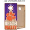 YouTheFan NCAA 2′ x 4′ Slogan Series Professional Wood Cornhole Game with Logo Bags(Clemson Tigers)