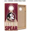 YouTheFan NCAA 2′ x 4′ Slogan Series Professional Wood Cornhole Game with Logo Bags(Florida State Seminoles)