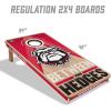 YouTheFan NCAA 2′ x 4′ Slogan Series Professional Wood Cornhole Game with Logo Bags(Georgia Bulldogs)