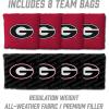 YouTheFan NCAA 2′ x 4′ Slogan Series Professional Wood Cornhole Game with Logo Bags(Georgia Bulldogs)
