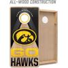 YouTheFan NCAA 2′ x 4′ Slogan Series Professional Wood Cornhole Game with Logo Bags(Iowa Hawkeyes)