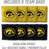 YouTheFan NCAA 2′ x 4′ Slogan Series Professional Wood Cornhole Game with Logo Bags(Iowa Hawkeyes)