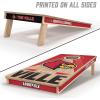 YouTheFan NCAA 2′ x 4′ Slogan Series Professional Wood Cornhole Game with Logo Bags(Louisville Cardinals)