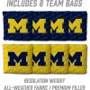 YouTheFan NCAA 2′ x 4′ Slogan Series Professional Wood Cornhole Game with Logo Bags(Michigan Wolverines)