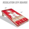 YouTheFan NCAA 2′ x 4′ Slogan Series Professional Wood Cornhole Game with Logo Bags(Nebraska Cornhuskers)