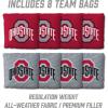 YouTheFan NCAA 2′ x 4′ Slogan Series Professional Wood Cornhole Game with Logo Bags(Ohio State Buckeyes)