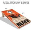YouTheFan NCAA 2′ x 4′ Slogan Series Professional Wood Cornhole Game with Logo Bags(Oregon State Beavers)