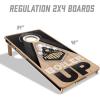 YouTheFan NCAA 2′ x 4′ Slogan Series Professional Wood Cornhole Game with Logo Bags(Purdue Boilermakers)