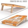 YouTheFan NCAA 2′ x 4′ Slogan Series Professional Wood Cornhole Game with Logo Bags(Tennessee Volunteers)