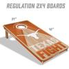 YouTheFan NCAA 2′ x 4′ Slogan Series Professional Wood Cornhole Game with Logo Bags(Texas Longhorns)
