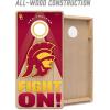 YouTheFan NCAA 2′ x 4′ Slogan Series Professional Wood Cornhole Game with Logo Bags(USC Trojans)