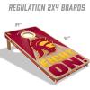 YouTheFan NCAA 2′ x 4′ Slogan Series Professional Wood Cornhole Game with Logo Bags(USC Trojans)