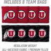 YouTheFan NCAA 2′ x 4′ Slogan Series Professional Wood Cornhole Game with Logo Bags(Utah Utes)