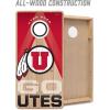YouTheFan NCAA 2′ x 4′ Slogan Series Professional Wood Cornhole Game with Logo Bags(Utah Utes)