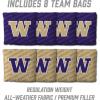 YouTheFan NCAA 2′ x 4′ Slogan Series Professional Wood Cornhole Game with Logo Bags(Washington Huskies)