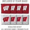 YouTheFan NCAA 2′ x 4′ Slogan Series Professional Wood Cornhole Game with Logo Bags(Wisconsin Badgers)