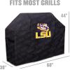 YouTheFan NCAA Heavy Duty Waterproof Grill Cover – UV Resistant, Durable Polyester BBQ Cover, Weatherproof Protection for Outdoor Gas or Charcoal Grills, for Grills up to 5’ Wide(LSU Tigers)