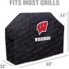 YouTheFan NCAA Heavy Duty Waterproof Grill Cover – UV Resistant, Durable Polyester BBQ Cover, Weatherproof Protection for Outdoor Gas or Charcoal Grills, for Grills up to 5’ Wide(Wisconsin Badgers)