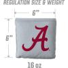 YouTheFan Officially-Licensed NCAA Set of 8 Cornhole Bags – All Weather Dual Sided Slide & Stop – Regulation Size with Carry case(Alabama Crimson Tide)