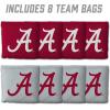 YouTheFan Officially-Licensed NCAA Set of 8 Cornhole Bags – All Weather Dual Sided Slide & Stop – Regulation Size with Carry case(Alabama Crimson Tide)