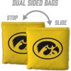 YouTheFan Officially-Licensed NCAA Set of 8 Cornhole Bags – All Weather Dual Sided Slide & Stop – Regulation Size with Carry case(Iowa Hawkeyes)