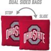 YouTheFan Officially-Licensed NCAA Set of 8 Cornhole Bags – All Weather Dual Sided Slide & Stop – Regulation Size with Carry case(Ohio State Buckeyes)