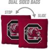 YouTheFan Officially-Licensed NCAA Set of 8 Cornhole Bags – All Weather Dual Sided Slide & Stop – Regulation Size with Carry case(South Carolina Gamecocks)
