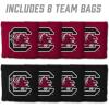 YouTheFan Officially-Licensed NCAA Set of 8 Cornhole Bags – All Weather Dual Sided Slide & Stop – Regulation Size with Carry case(South Carolina Gamecocks)
