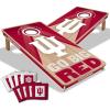 YouTheFan NCAA 2′ x 4′ Slogan Series Professional Wood Cornhole Game with Logo Bags(Indiana Hoosiers)
