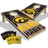 YouTheFan NCAA 2′ x 4′ Slogan Series Professional Wood Cornhole Game with Logo Bags(Iowa Hawkeyes)
