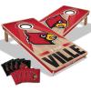 YouTheFan NCAA 2′ x 4′ Slogan Series Professional Wood Cornhole Game with Logo Bags(Louisville Cardinals)