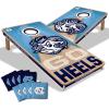 YouTheFan NCAA 2′ x 4′ Slogan Series Professional Wood Cornhole Game with Logo Bags(North Carolina Tar Heels)